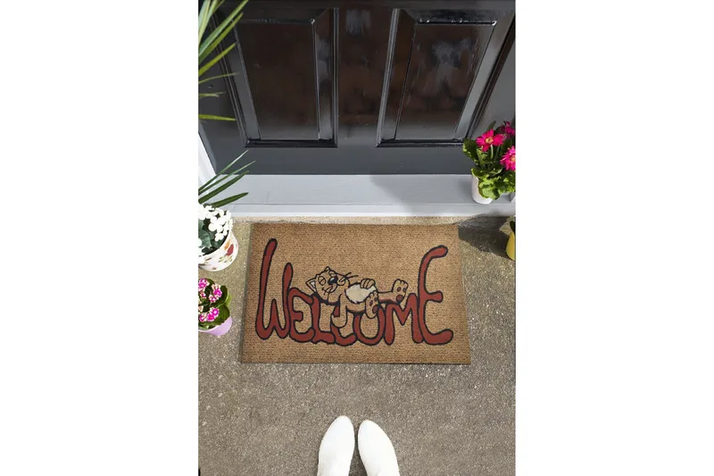 Dørmatte Welcome Cat - Flerfarget - Tekstiler - Tepper & Matter - Hall matte