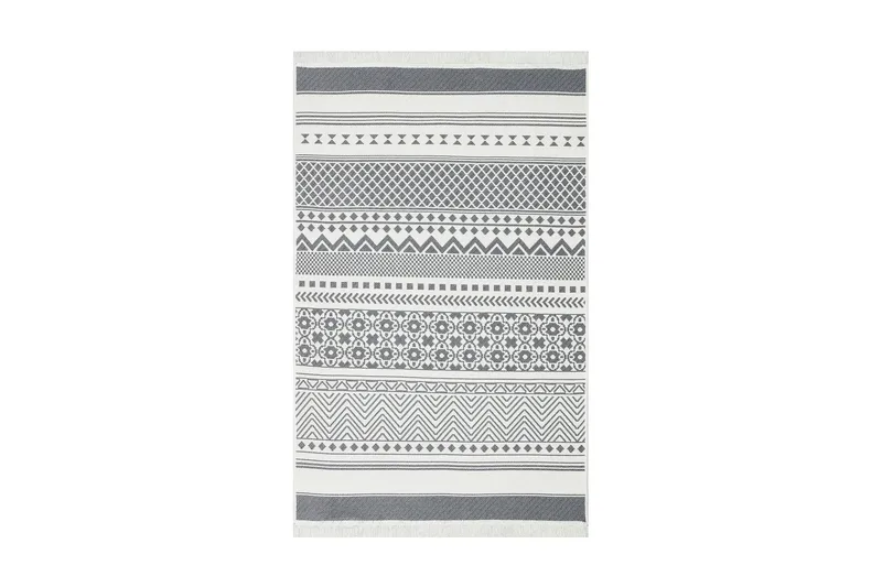 Eko Hali BomullsMatte 80x300 cm, Grå/Hvit