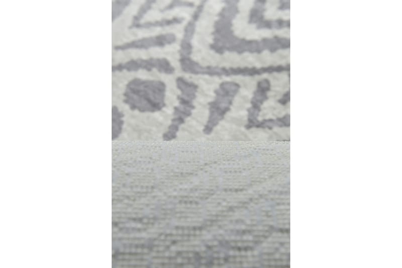 Hall Matte Blome - Grå (60 x 140) - Grå / Fløyel - Tekstiler - Tepper & Matter - Små tepper