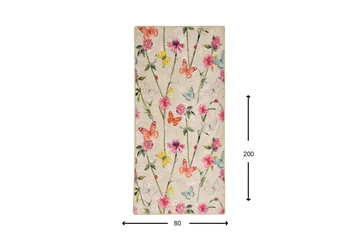 Hall Matte Butterfly (80 x 200) - Flerfarget/Fløyel - Tekstiler - Tepper & Matter - Hall matte