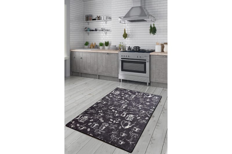 Hall Matte Cappuccino - Svart (80 x 200) - Svart / Fløyel - Tekstiler - Tepper & Matter - Små tepper