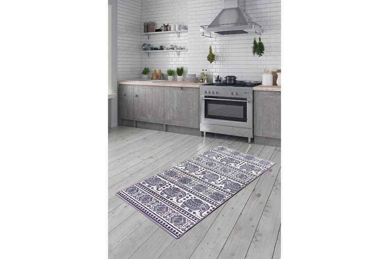Hall Matte Elefant (80 x 200) - Flerfarget/Fløyel - Tekstiler - Tepper & Matter - Hall matte