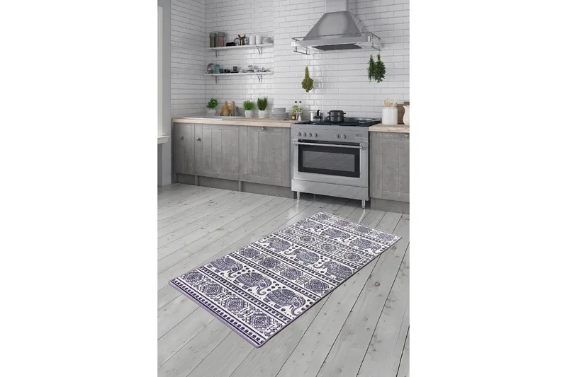 Hall Matte Elefant (80 x 200) - Flerfarget/Fløyel - Tekstiler - Tepper & Matter - Små tepper