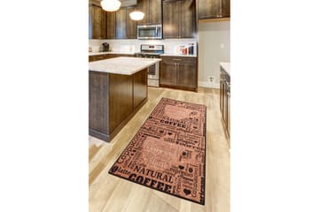 Hall Matte Fincan - Caramel (80 x 200) - Flerfarget/Fløyel - Tekstiler - Tepper & Matter - Hall matte