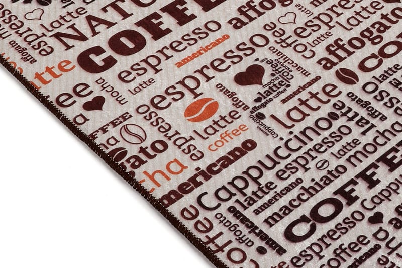 Hall Matte Fincan - Ecru (60 x 140) - Flerfarget/Fløyel - Tekstiler - Tepper & Matter - Små tepper