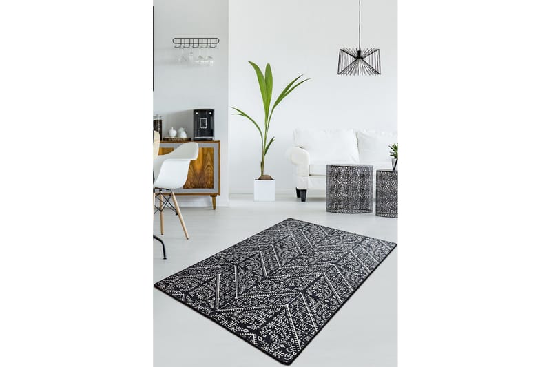 Hall Matte Maggie - Svart (60 x 140) - Svart / Fløyel - Tekstiler - Tepper & Matter - Små tepper