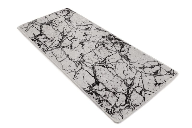 Hall Matte Marmor - Hvit - Hvit/Fløyel - Tekstiler - Tepper & Matter - Hall matte