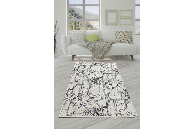 Hall Matte Marmor - Hvit, Hvit/Fløyel