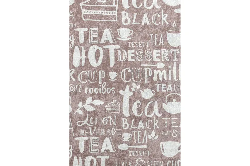 Hall Matte Varmte Te - Beige - Beige/Hvit/Fløyel - Tekstiler - Tepper & Matter - Hall matte