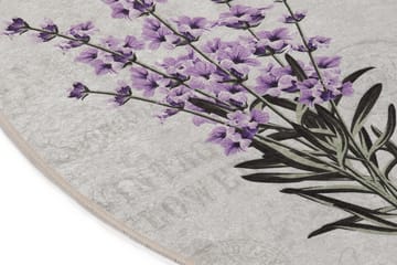Matte Lavender Oval DJT - Flerfarget/Fløyel - Tekstiler - Tepper & Matter - Små tepper