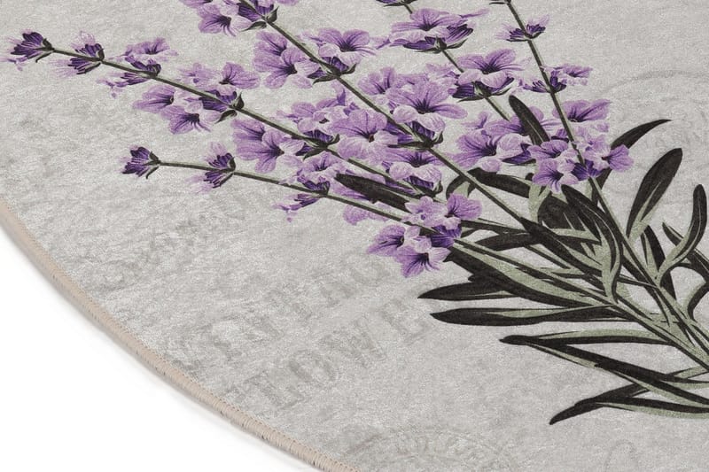 Matte Lavender Oval DJT - Flerfarget/Fløyel - Tekstiler - Tepper & Matter - Små tepper