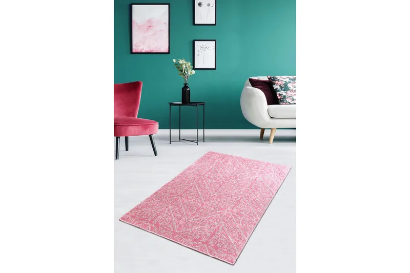 Matte Maggie - Rosa (80 x 150), Rosa / Fløyel