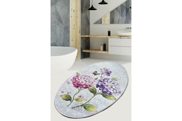 Matte Ortanca Oval DJT - Flerfarget/Fløyel - Tekstiler - Tepper & Matter - Små tepper