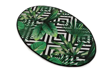 Matte Tropic Oval DJT - Flerfarget/Fløyel - Tekstiler - Tepper & Matter - Små tepper