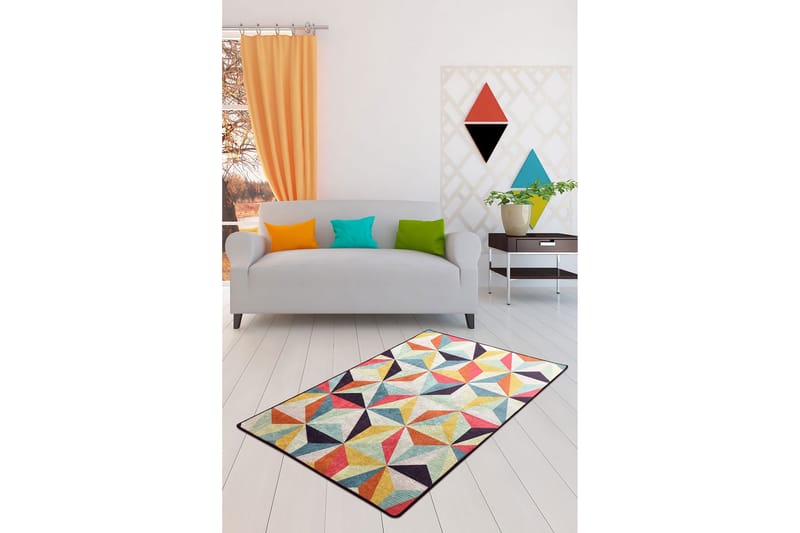 Zortea Entrematte 60x140 cm - Flerfarget/Fløyel - Tekstiler - Tepper & Matter - Små tepper