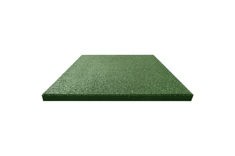Fallunderlag 6 stk gummi 50x50x3 cm grønn - Tekstiler - Tepper & Matter - Spesialmatte - Nålefiltmatter & kunstgressmatter