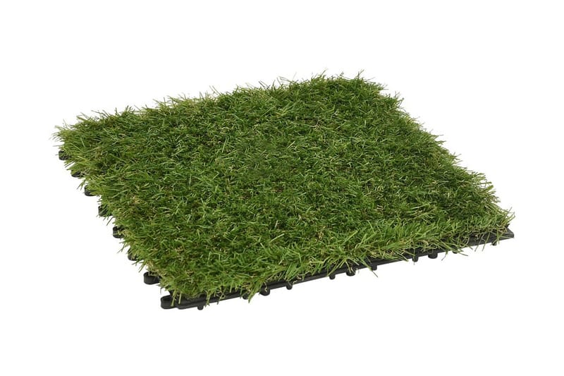Kunstige gressmatter 11 stk grønn 30x30 cm - grønn - Tekstiler - Tepper & Matter - Spesialmatte - Nålefiltmatter & kunstgressmatter