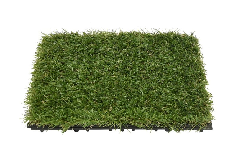 Kunstige gressmatter 11 stk grønn 30x30 cm - grønn - Tekstiler - Tepper & Matter - Spesialmatte - Nålefiltmatter & kunstgressmatter
