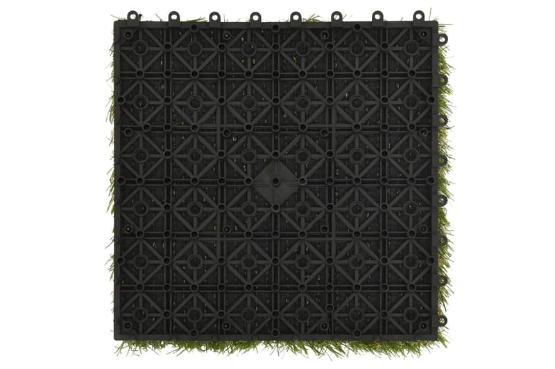Kunstige gressmatter 11 stk grønn 30x30 cm - grønn - Tekstiler - Tepper & Matter - Spesialmatte - Nålefiltmatter & kunstgressmatter