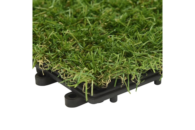 Kunstige gressmatter 11 stk grønn 30x30 cm - grønn - Tekstiler - Tepper & Matter - Spesialmatte - Nålefiltmatter & kunstgressmatter