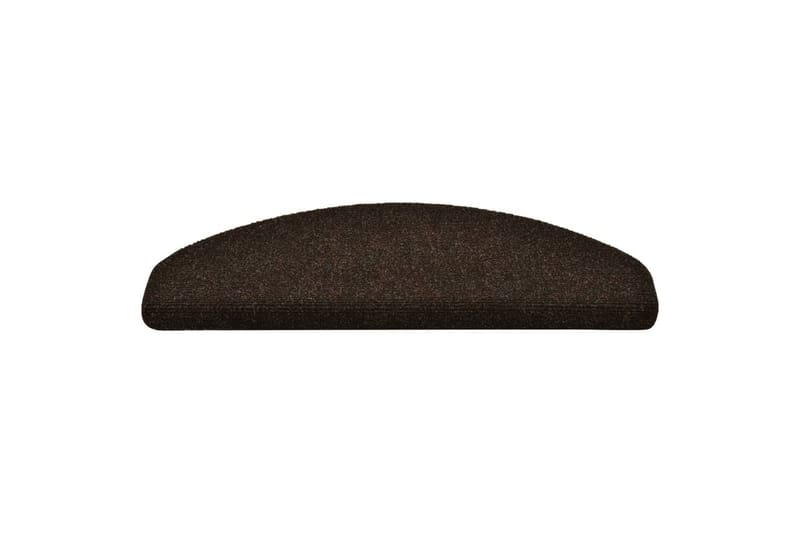 Selvklebende trappematter 10 stk brun 65x21x4 cm nålestempel - Brun - Tekstiler - Tepper & Matter - Spesialmatte - Trappetepper