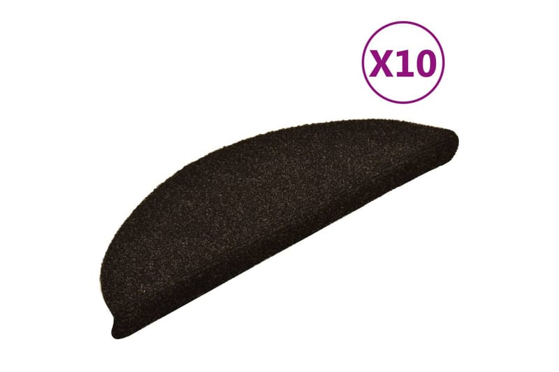 Selvklebende trappematter 10stk 56x17x3cm nålestempel - Brun - Tekstiler - Tepper & Matter - Spesialmatte - Trappetepper