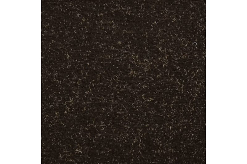 Selvklebende trappematter 10stk mörkebrun 65x21x4cm - Brun - Trappetepper