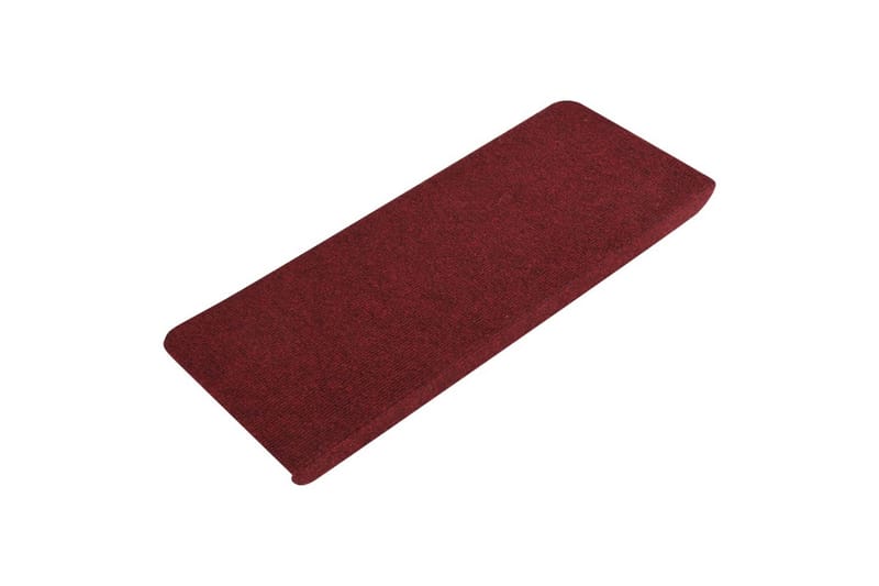 Selvklebende trappematter 15 stk 65x28 cm rød - Rød - Tekstiler - Tepper & Matter - Spesialmatte - Trappetepper