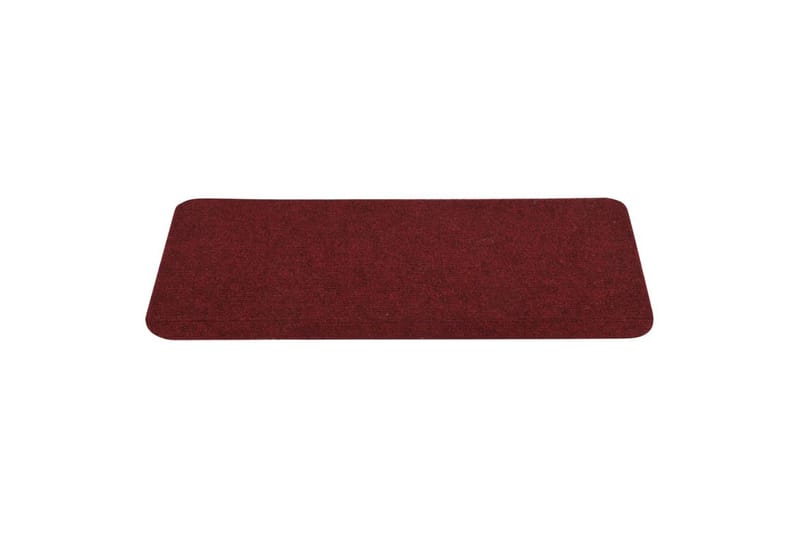 Selvklebende trappematter 15 stk 65x28 cm rød - Rød - Tekstiler - Tepper & Matter - Spesialmatte - Trappetepper