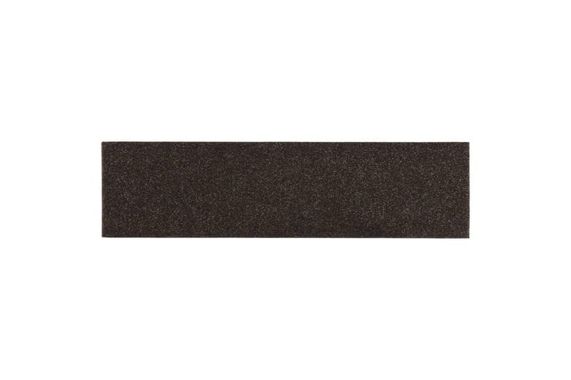 Selvklebende trappematter 15 stk 76x20 cm mørkebrun - Brun - Tekstiler - Tepper & Matter - Spesialmatte - Trappetepper