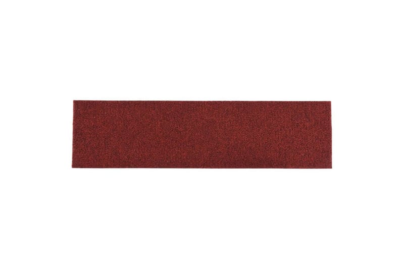 Selvklebende trappematter 15 stk 76x20 cm rød - Rød - Tekstiler - Tepper & Matter - Spesialmatte - Trappetepper