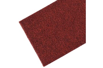 Selvklebende trappematter 15 stk 76x20 cm rød - Rød - Tekstiler - Tepper & Matter - Spesialmatte - Trappetepper