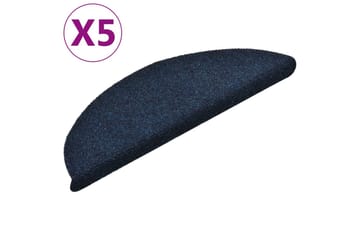 Selvklebende trappematter 5 stk 56x17x3cm nålestempel - Blå - Tekstiler - Tepper & Matter - Spesialmatte - Trappetepper