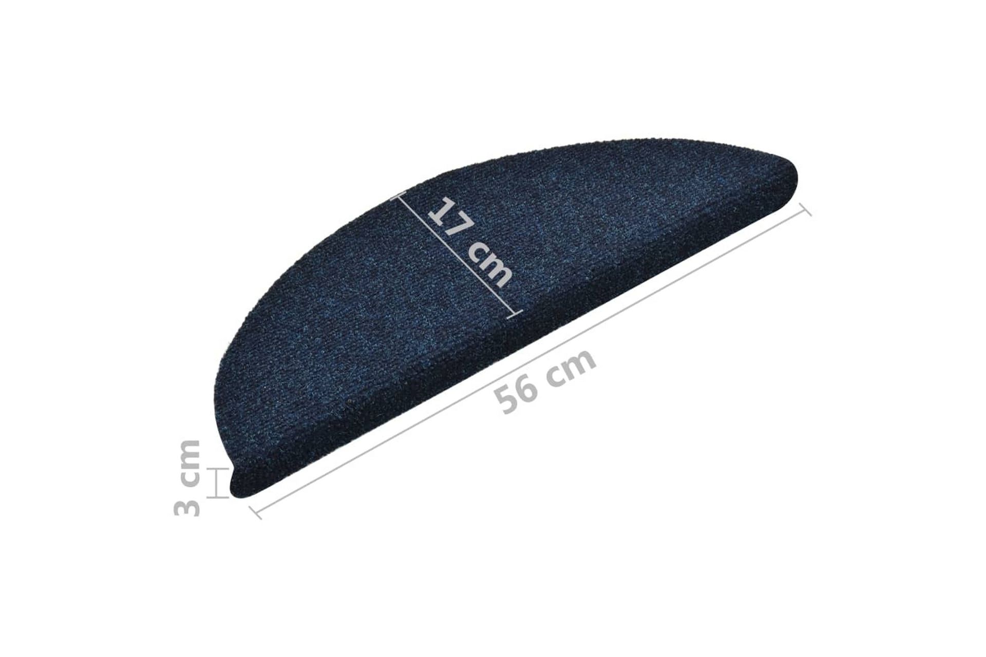 Selvklebende trappematter 5 stk 56x17x3cm nålestempel - Blå - Tekstiler - Tepper & Matter - Spesialmatte - Trappetepper