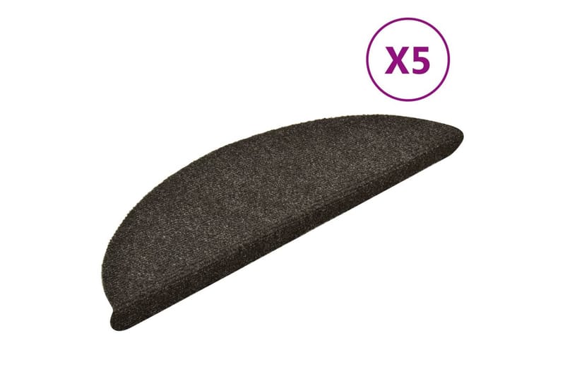 Selvklebende trappematter 5 stk lysebrun 56x17x3 cm - Brun - Tekstiler - Tepper & Matter - Spesialmatte - Trappetepper