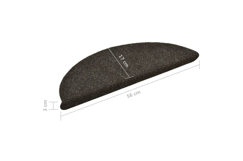 Selvklebende trappematter 5 stk lysebrun 56x17x3 cm - Brun - Tekstiler - Tepper & Matter - Spesialmatte - Trappetepper