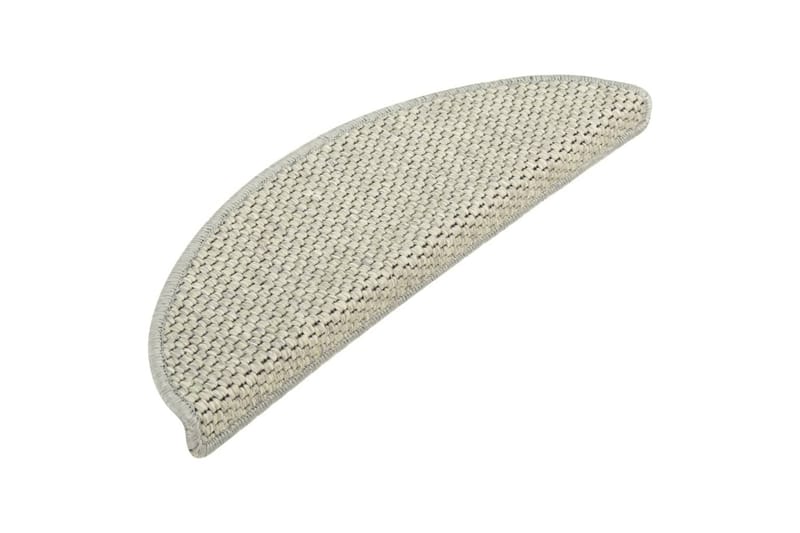 Selvklebende trappematter sisal-utseende 15 stk 56x20 cm grå - Grå - Tekstiler - Tepper & Matter - Spesialmatte - Trappetepper