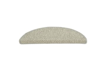 Selvklebende trappematter sisal-utseende 15 stk 56x20 cm grå - Grå - Tekstiler - Tepper & Matter - Spesialmatte - Trappetepper