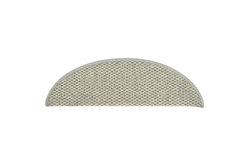 Selvklebende trappematter sisal-utseende 15 stk 56x20 cm grå - Grå - Tekstiler - Tepper & Matter - Spesialmatte - Trappetepper