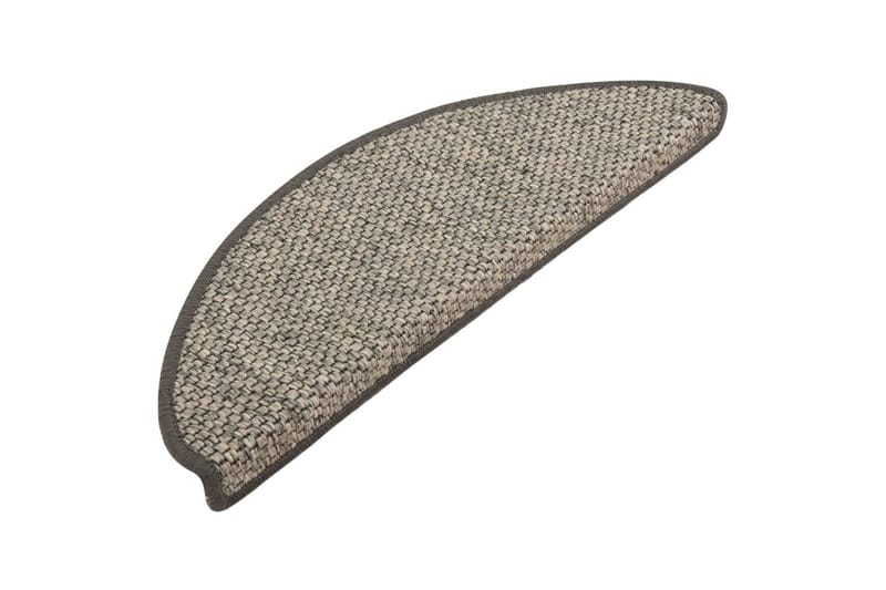 Selvklebende trappematter sisal-utseende 15 stk 65x25cm - Silver - Tekstiler - Tepper & Matter - Spesialmatte - Trappetepper