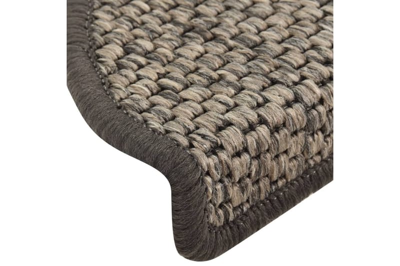Selvklebende trappematter sisal-utseende 15 stk 65x25cm - Silver - Tekstiler - Tepper & Matter - Spesialmatte - Trappetepper