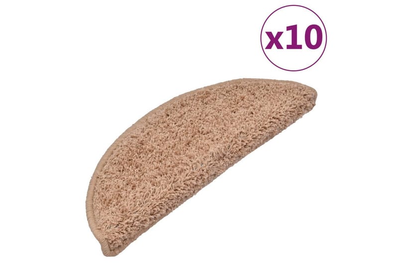 Trappematter 10 stk 65x25 cm beige - Beige - Tekstiler - Tepper & Matter - Spesialmatte - Trappetepper