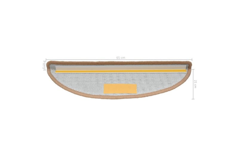 Trappematter 10 stk 65x25 cm beige - Beige - Tekstiler - Tepper & Matter - Spesialmatte - Trappetepper
