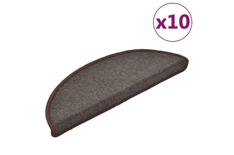Trappematter 10 stk 65x28 cm kaffebrun - Brun - Tekstiler - Tepper & Matter - Spesialmatte - Trappetepper