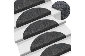 Selvklebende trappematter 10 stk 54x16x4cm nålestempel - Grå - Tekstiler - Tepper & Matter - Spesialmatte - Trappetepper