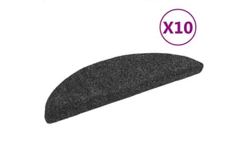 Selvklebende trappematter 10 stk 54x16x4cm nålestempel - Grå - Tekstiler - Tepper & Matter - Spesialmatte - Trappetepper