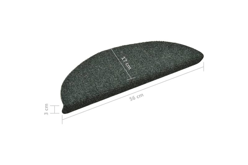 Selvklebende trappematter 10 stk 56x17x3 cm nålestempel - Gr�ønn - Tekstiler - Tepper & Matter - Spesialmatte - Trappetepper