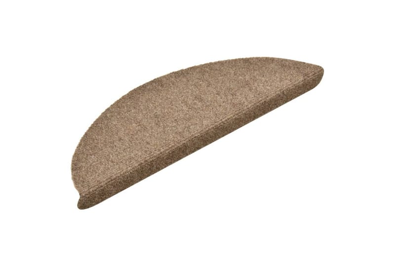 Selvklebende trappematter 10 stk 56x17x3cm nålestempel - Krem - Tekstiler - Tepper & Matter - Spesialmatte - Trappetepper
