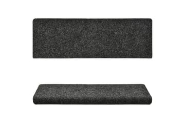 Selvklebende trappematter 10 stk grå 65x25 cm nålestempel - Grå - Tekstiler - Tepper & Matter - Spesialmatte - Trappetepper