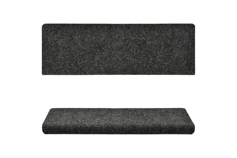 Selvklebende trappematter 10 stk grå 65x25 cm nålestempel - Grå - Tekstiler - Tepper & Matter - Spesialmatte - Trappetepper